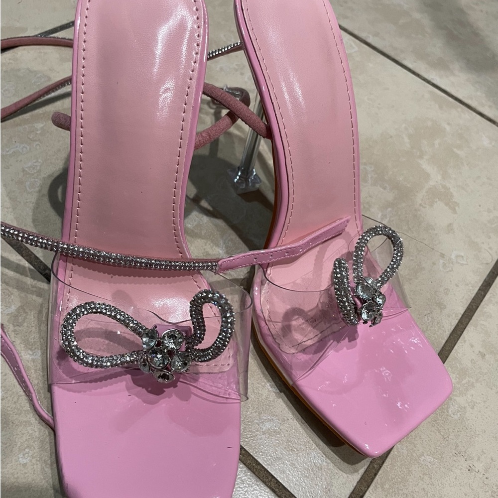 Elegant Pink Strappy Heels size 5.5 (36)